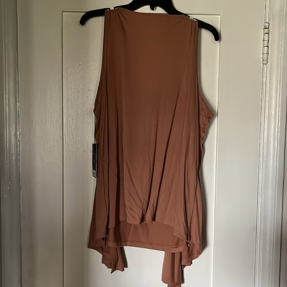 Jennifer Lopez Mocha Sleeveless Dress Top - size XL - Picture 3 of 4